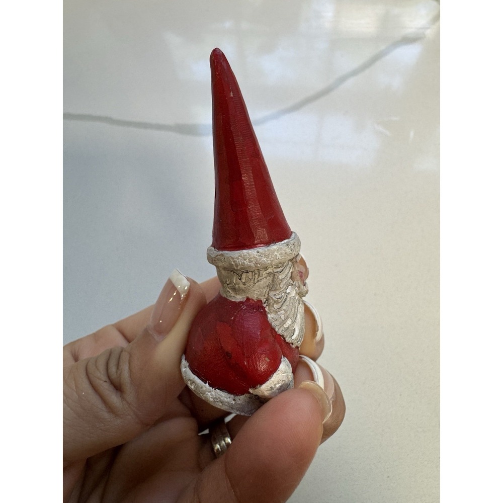 JIM SHORE MINI MINATURE SANTA FIGURE FIGURINE EARLY RARE 1990 2-5/8" HIGH GNOME - Picture 5 of 7